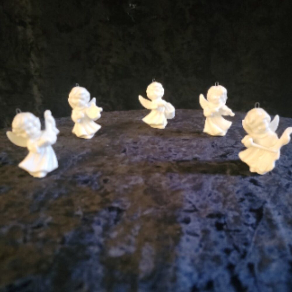 Schmid Set Of 5 Angels playing Musical instruments.